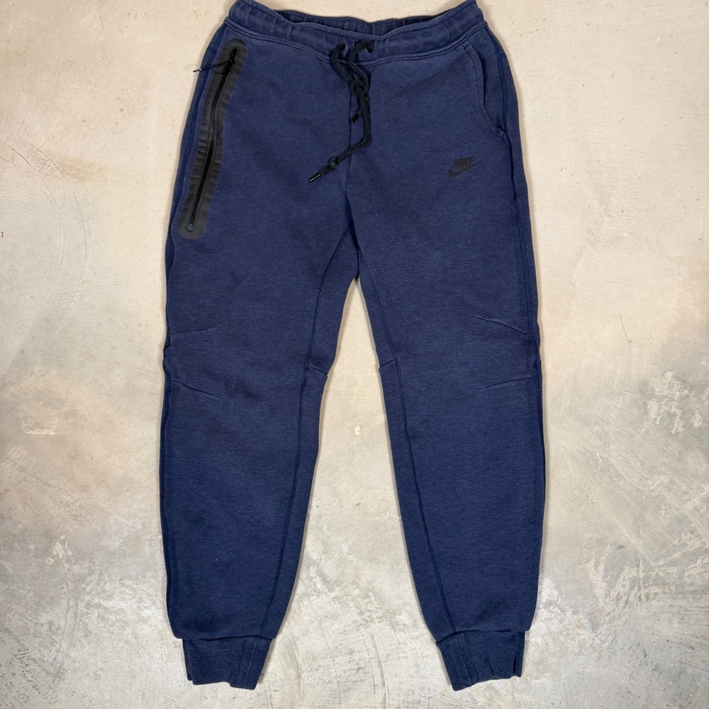 Nike Tech Fleece Joggers Mens Medium Navy Blue Tapered Sweatpants CU4495-410